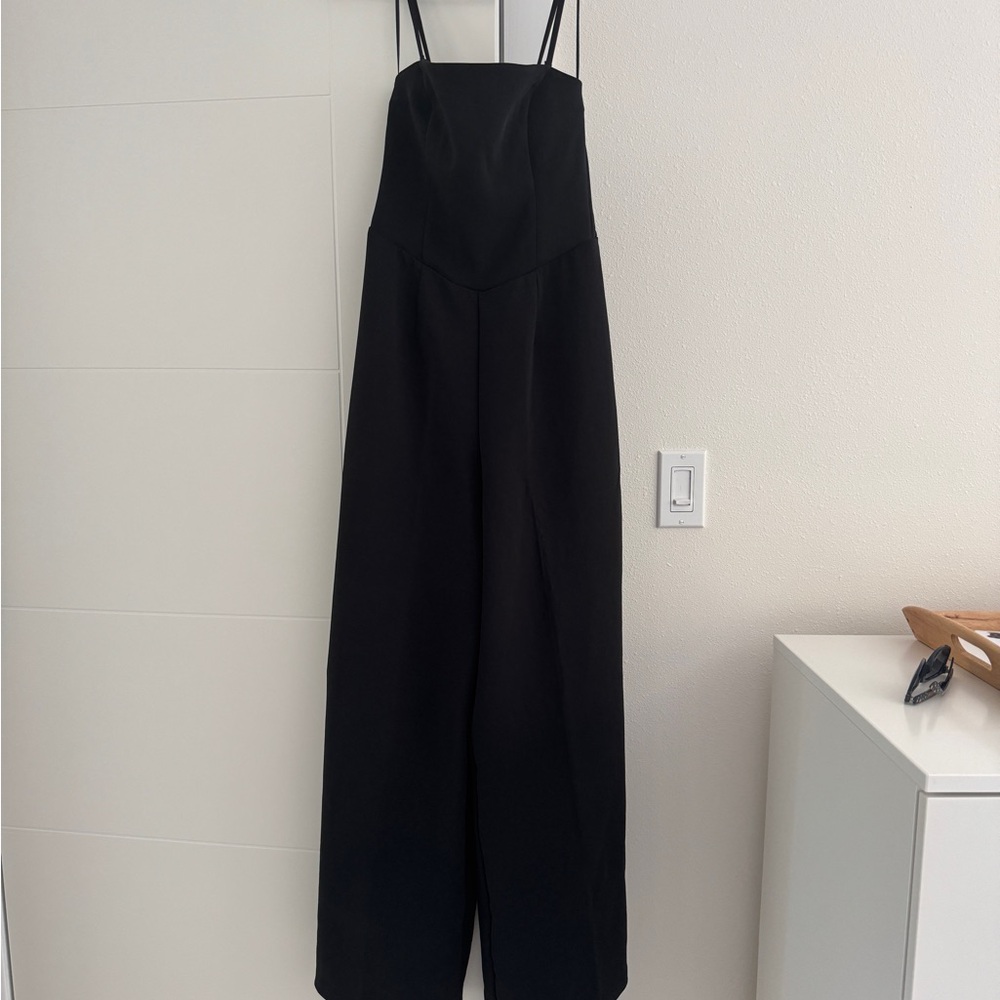 Abercrombie & Fitch Black Spaghetti Strap Jumpsuit